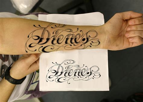 Forearm Name Tattoo Designs