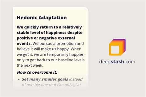 Hedonic Adaptation Deepstash