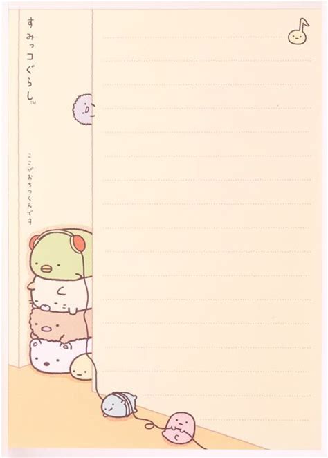 Yellow Sumikkogurashi Animal In Corner Note Pad Notebook Paper