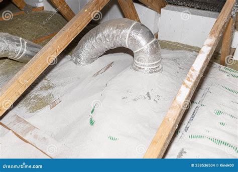 Pipe Insulation With Expanded Perlite In Domestic Ventilation With