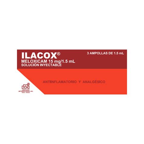 ILACOX SOLUCIÓN INYECTABLE 15mg 1 5 mL Luminova Pharma Group