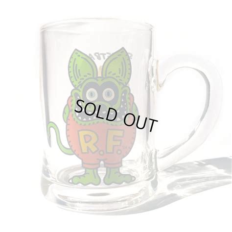 Original Rat Fink Glass Mug Backtext Version Secret Base Online Store