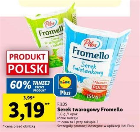 Promocja Serek Twarogowy Fromello G Lidl