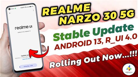 Realme Narzo 30 5G Android 13 Realme UI 4 0 Stable Update Narzo 30