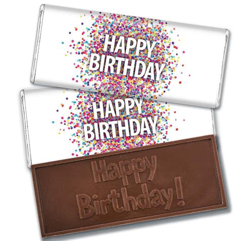 12 Pcs Happy Birthday Candy Party Favors In Bulk Embossed Belgian Chocolate Bars Oriental Trading