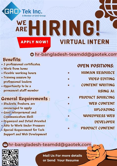 Samia Howlader On Linkedin Gao Tek Is Offering A Virtual Internship