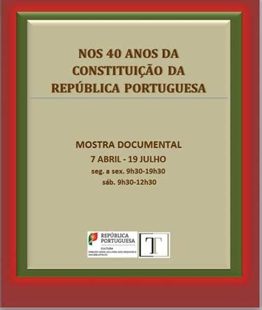 Nos 40 anos da Constituição da República Portuguesa Mostra documental