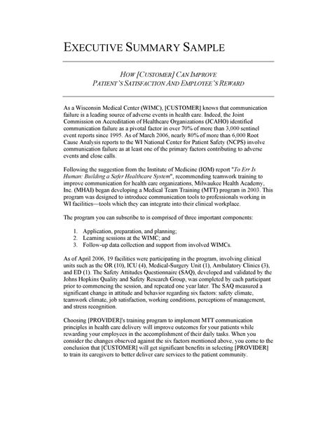 Report Template Executive Summary 8 PROFESSIONAL TEMPLATES