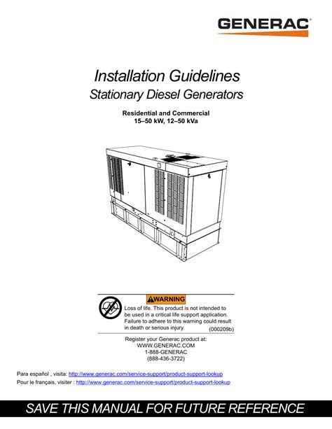 Generac Kw Rd Adae Standby Generator Manual Manualzz