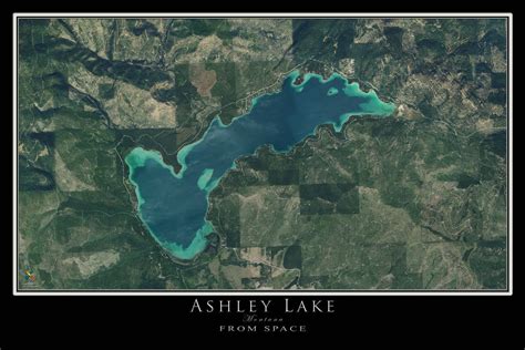 The Ashley Lake Montana Satellite Poster Map – TerraPrints.com