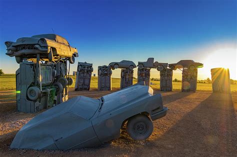 Carhenge sunrise Photograph by David Brown Eyes - Pixels