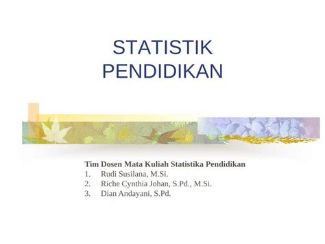 PDF Statistik Pendidikan I Direktori File UPIfile Upi Edu Direktori