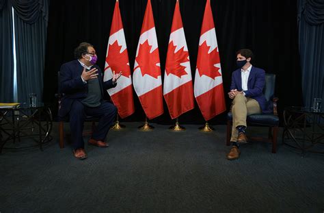 Prime Minister Justin Trudeau Meets With The Mayor Of Calgary Naheed