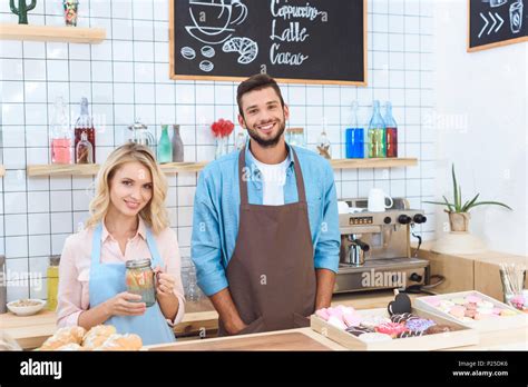 cafe workers  res stock photography  images alamy