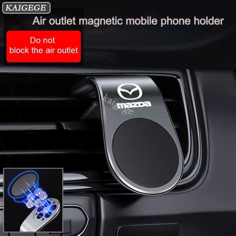 Mazda Car Phone Holder Magnetic L Shape Air Vent Clip Mount For Air