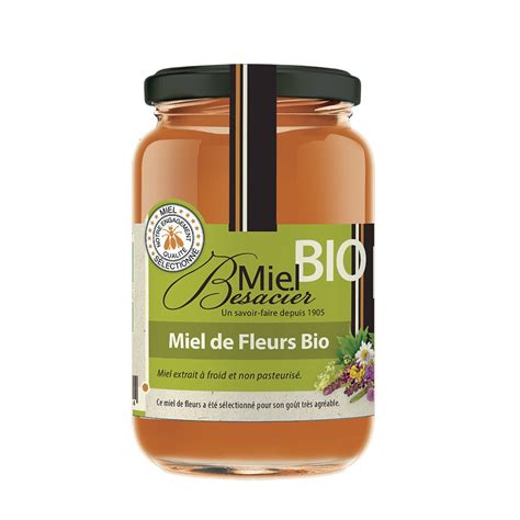 Miel de Fleurs Bio MIEL BESACIER le pot de 350g à Prix Carrefour