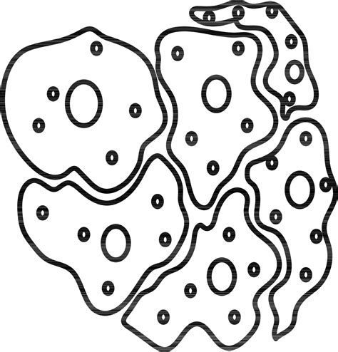 Black line art skin cell. 24371370 Vector Art at Vecteezy