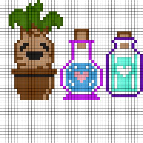 Mandrake Potions Harry Potter Perler Bead Pattern Bead Sprites