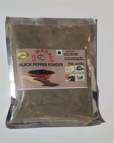 Cd Spices Brown Gm Black Pepper Powder Packaging Type Packet At