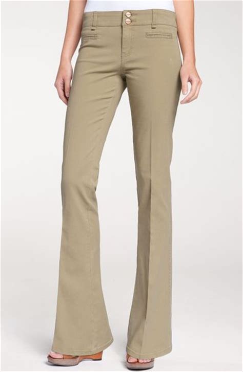 Sanctuary New Angie Bootcut Pants In Beige Real Khaki Lyst