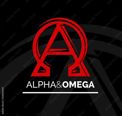 Concept Logo Icon Design Of Alpha And Omega Symbol From Beginning To