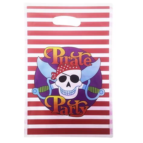 Bolsas Dulceras 10 unidades para Cumpleaños Piratas Tu Fiesta a un Click