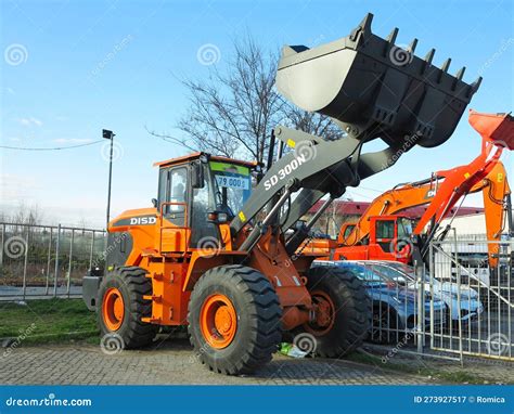 front  loader working  construction site   renovation
