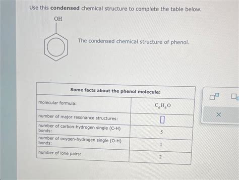 Solved Use This Condensed Chemical Structure To Complete The Chegg