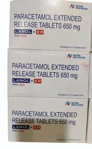 650mg Lanol Er Paracetamol Tablet For Hospital At Rs 200box In Indore