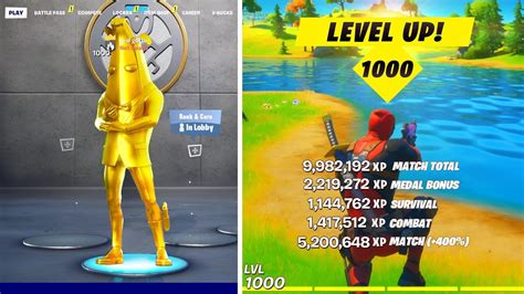 Unlock All Gold Skins In Fortnite Xp Glitch All Xp Coins Locations And Easy Level Up Youtube