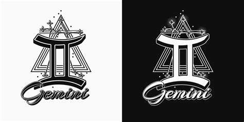 Gemini Art Black And White