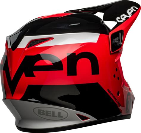 Casco Bell Mx Mips Seven Phaser Rojo Negro Madmotos