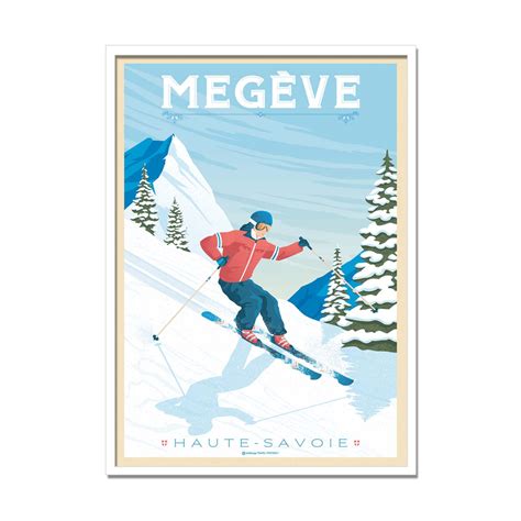 Affiche D Art Ville Megeve Olahoop Travel Posters