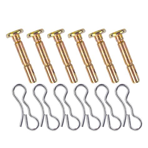 6 Sets Snowblower Shear And Cotter Pins Set Replacement Metal Cotter