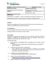 Actividad Ideas Para Creacion De Empresas Docx Reporte Nombre