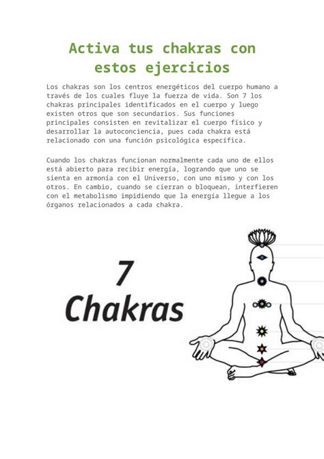 DOCX Activa Tus Chakras Con Estos Ejercicios DOKUMEN TIPS