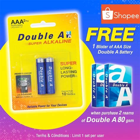 Double A Bond Paper A4 80GSM 1 Ream W Free 1Double A Silk Gel Pen