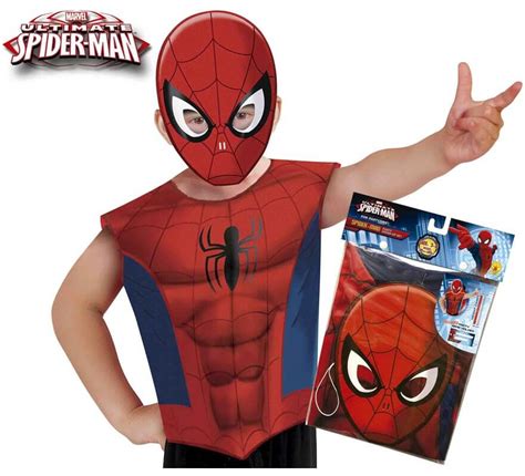 Disfraz O Kit De Spiderman Para Ni O M Scara Y Camiseta