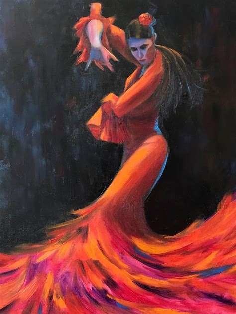 Flamenco Dancer Oil Painting Artist Irina Biunger