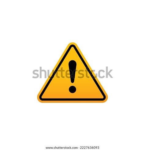 Caution Warning Symbol Vector Yellow Triangle Stock Vector Royalty