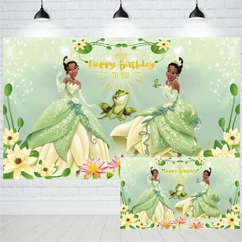 Buy Princess Tiana Backdrop for Birthday Party Banner Decorations Happy ...