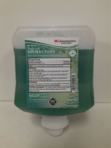 12 SCJ Pro Refresh Antibac Foam Hand Wash Refill Soap 1 Liter 33 8 FL