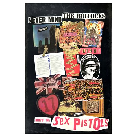 Sex Pistols Original Vintage Promotional Poster By Jamie Reid American