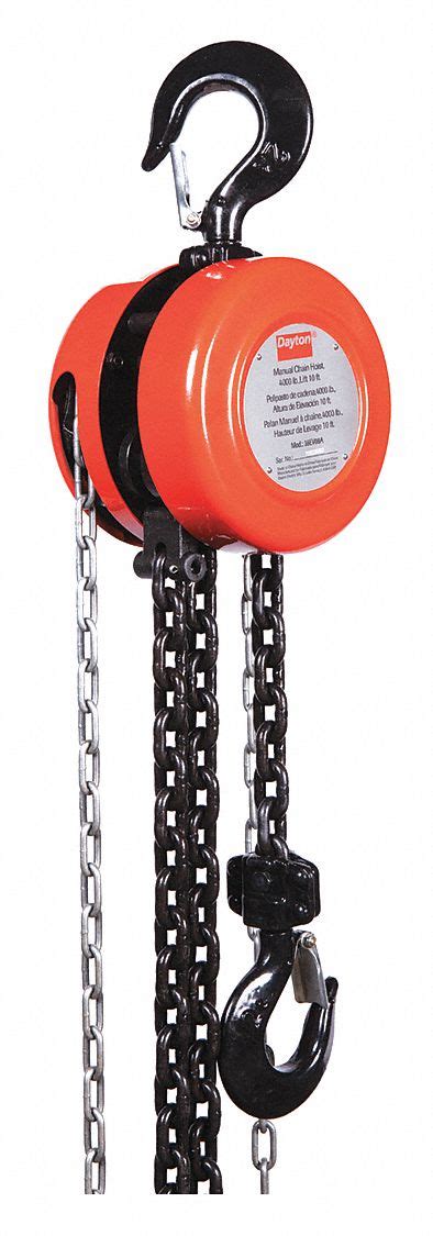 DAYTON Manual Chain Hoist 4 000 Lb Load Capacity 10 Ft Hoist Lift 1