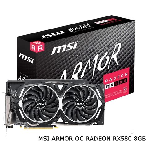 Vga Msi Rx 580 Armor 8g Oc Amd Radeon 8gb Ddr5 256 Bits