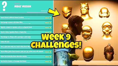 NEW Fortnite MIDAS MISSION CHALLENGES REWARDS SHOWCASED Fortnite