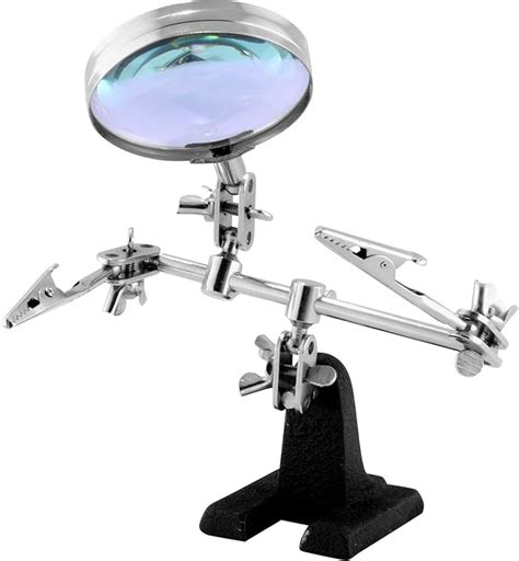 Maxllto Helping Hand Magnifier Magnifying Glass Jewelry Clamp Holder Stand