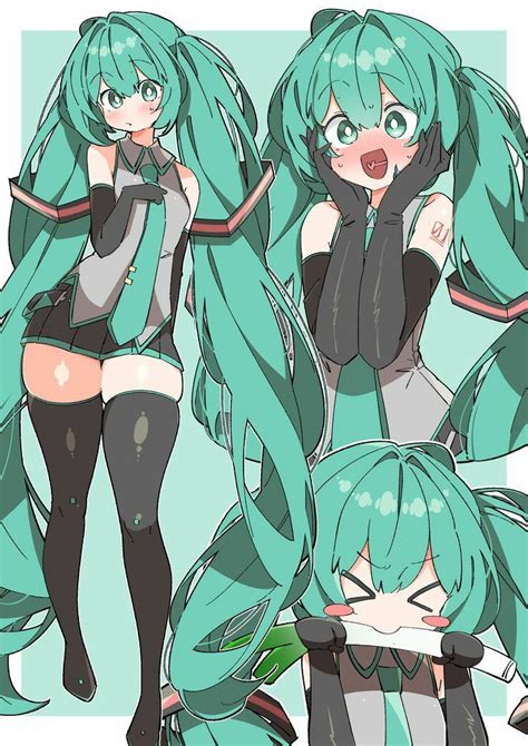 Pin By Emiliano Vas On Dibujos Bonitos In 2024 Miku Hatsune Chibi Cute Anime Character Cute