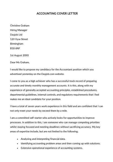 Accounting Cover Letter Examples How To Write Free Templates