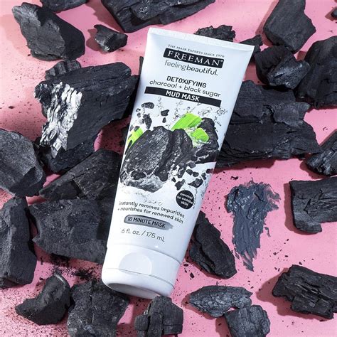 Freeman Charcoal Black Sugar Mud Mask Hydrating Oil Absorbing 6